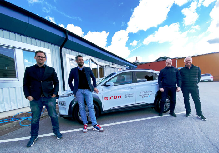 Hyundai KONA Electric - Ricoh IT Partner provkör i samarbete med Svema Bil i Karlstad